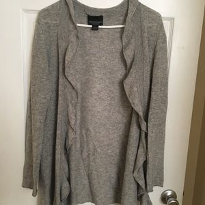 100% cashmere gray cardigan